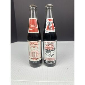 Lot Of 2 /1981 ALABAMA Paul "BEAR" Bryant 10 oz  Coca Cola Bottle Sealed‎